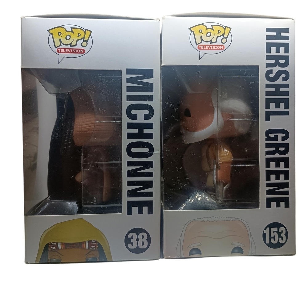 Funko Pop! Television The Walking Dead Michonne 38 & Hershel 153 NIB‎ SKUK090 - Picture 3 of 4